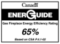 EnerGuide label for gas fireplaces